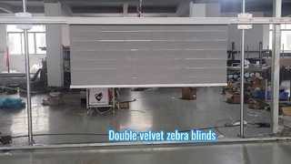 Çift kişilik kadife zebra perde