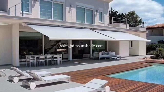 Luxury Modern Full Cassette Awning Custom Retractable Motorized Outdoor Waterproof Patio Shades