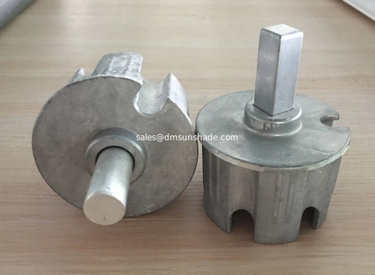 Pencere Güneş Şeması Çekici Çatlak Parçalar Rol perde Aksesuarları 70mm Alüminyum Kare/ Yuvarlak Bobin Fiş