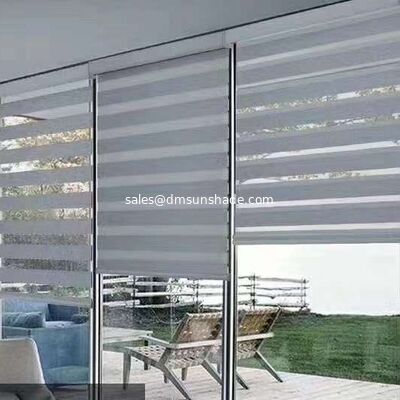 Stepless Light & Privacy Control yatak odası pencereler ofis çift kadife zebra perdeleri